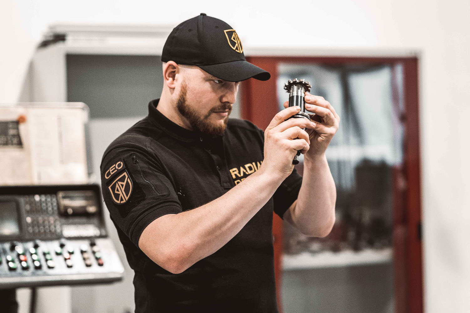 RADIAL DEFENSE engineering — CNC-machined component inspection